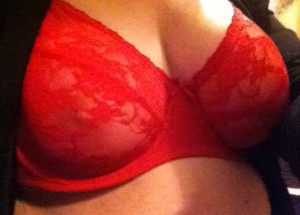 Cheeky red lace