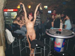 Nude at the bar