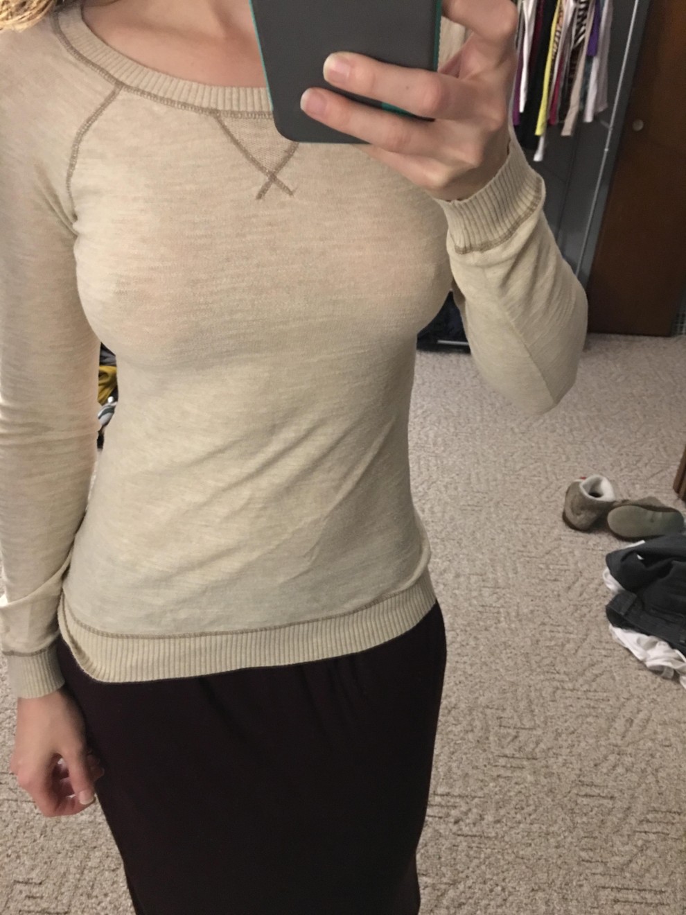 Should I have stayed braless? [f]
