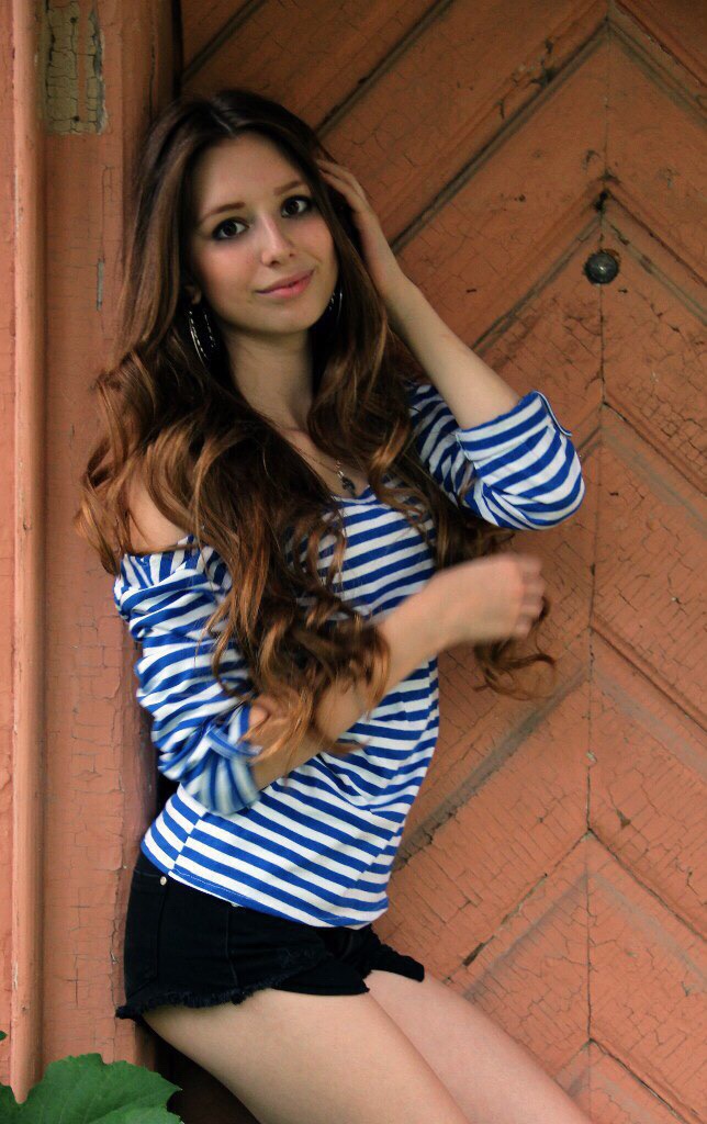 In stripes