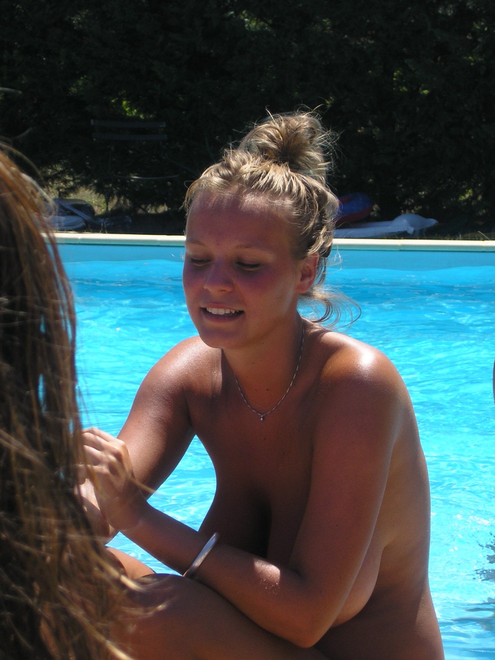 Enjoying the pool