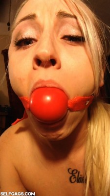 Ball gagged amateur