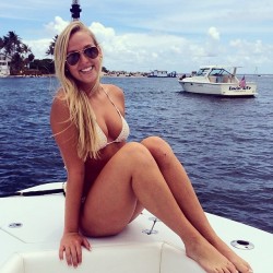 College blonde in tiny bikini