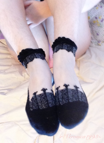 Having [f]un in my new socks and new panties!