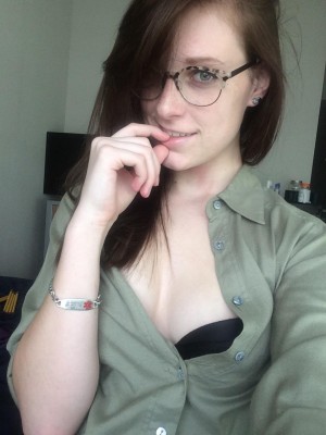 Messy hair and glasses. I'm [f]eelin myself today.