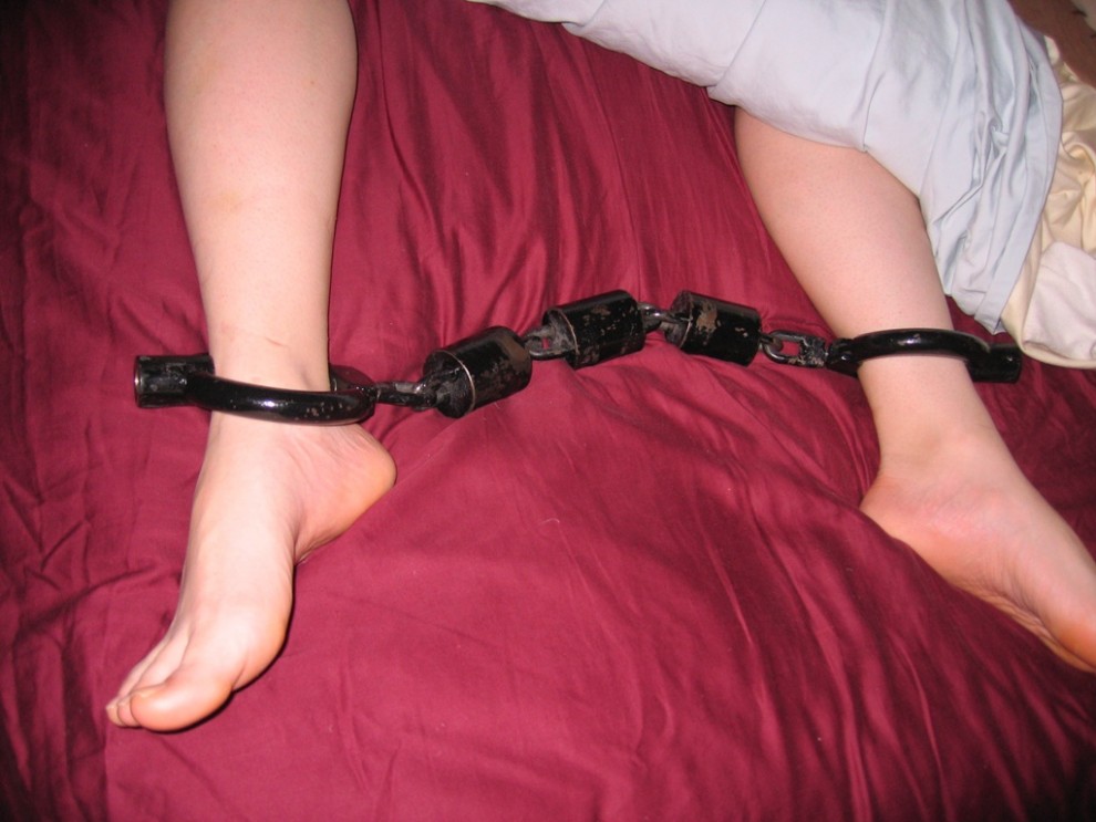 She likes to sleep in heavy chains