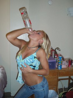 The vodka goes in
