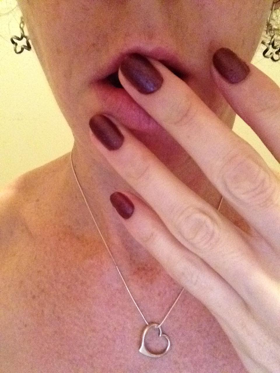 This polish colour is called naughty girl