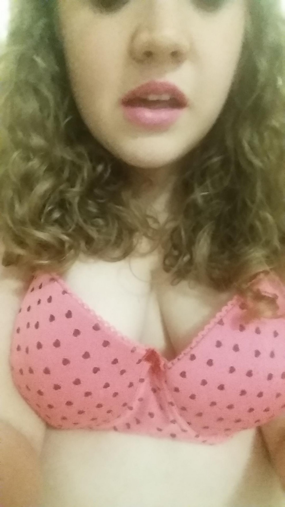 When the lipstick matches the bra