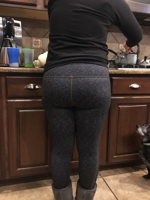 Wife is shy. Let's encourage her to show us what's beneath.