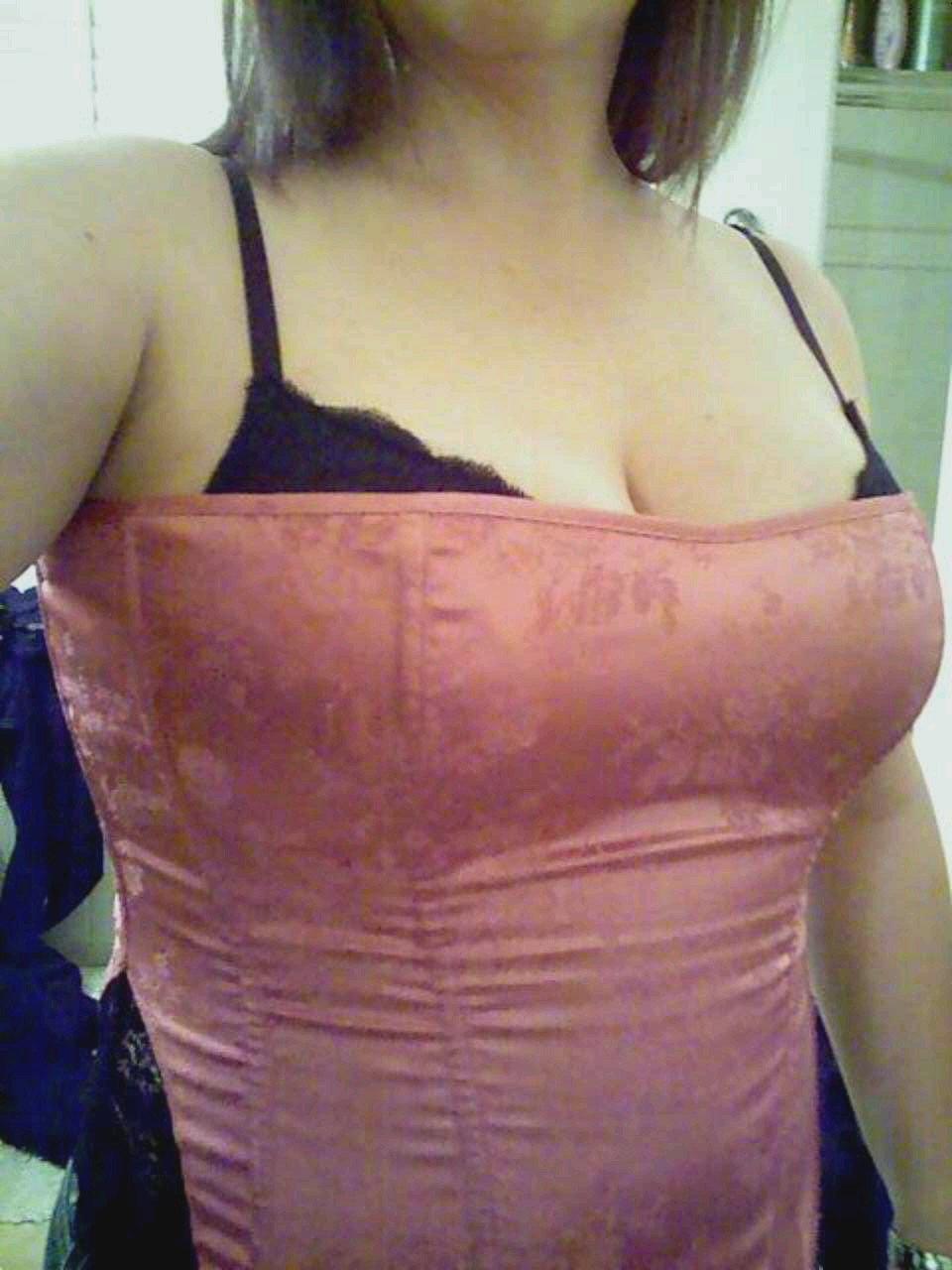 Wife's sexy red bra
