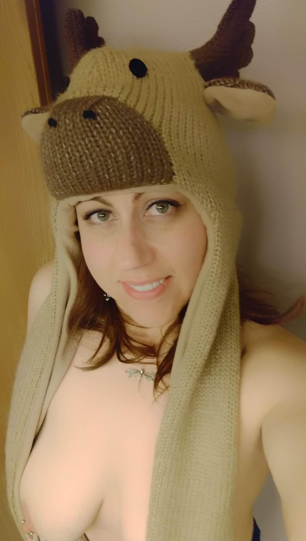 [f]wb didn't believe I had a moose hat.. Ha!