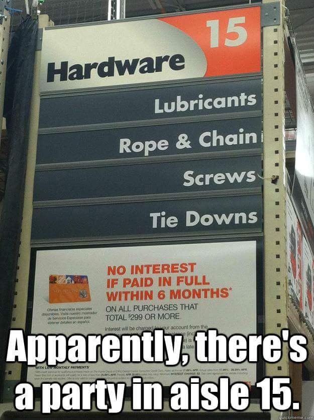 Apparently there is a party at Home Depot