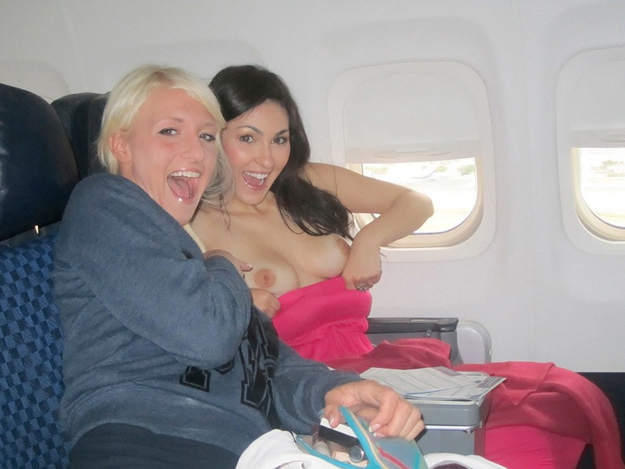 Boobs On A Plane!