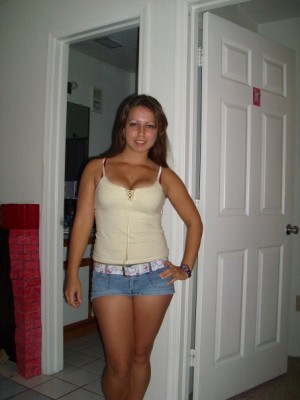 Cleavage and short shorts