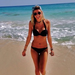 Happy at the beach.