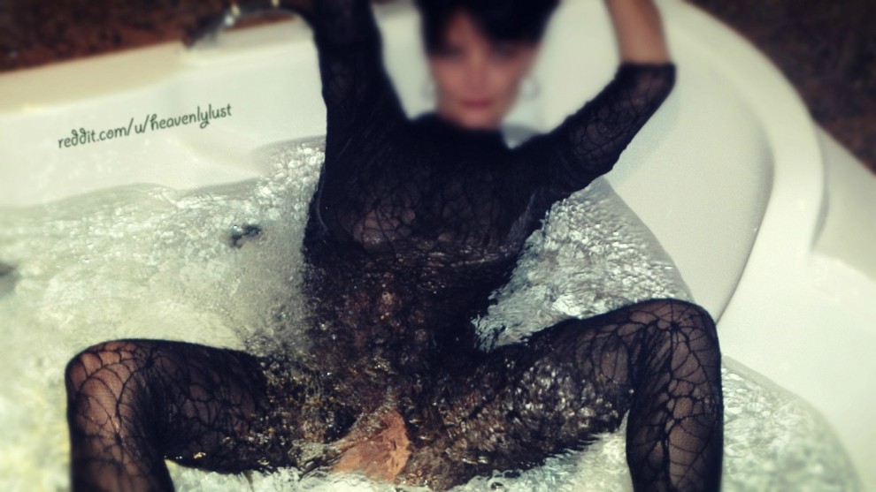 How about a little mature goth action with my 38 yo wife in her spider-webbed crotchless bodystocking in the jacuzzi?
