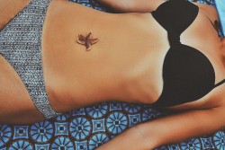 I can see her brown starfish