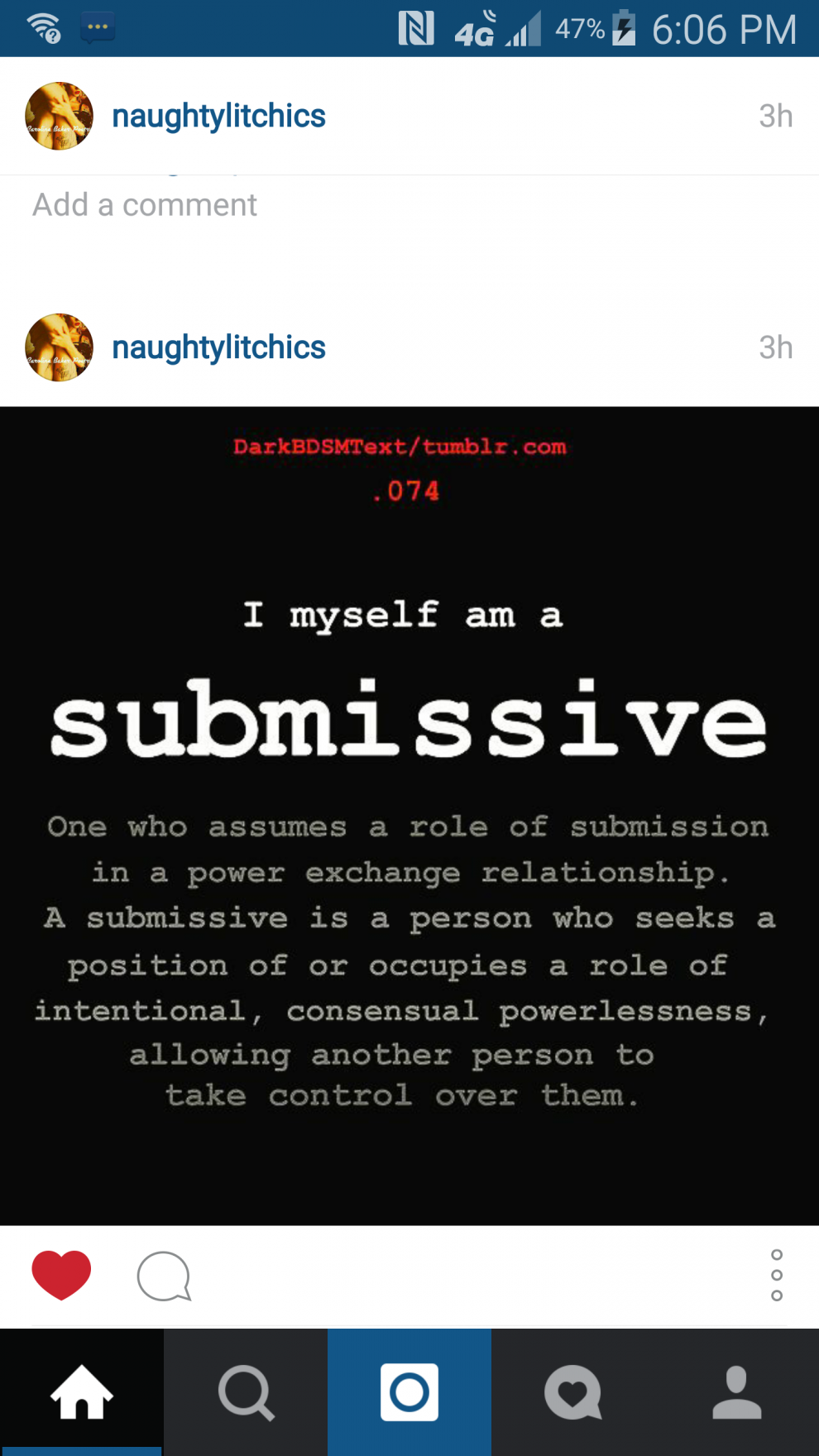 I myself am a Submissive