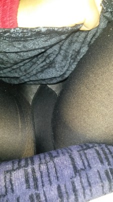 Peek at my tights on the train