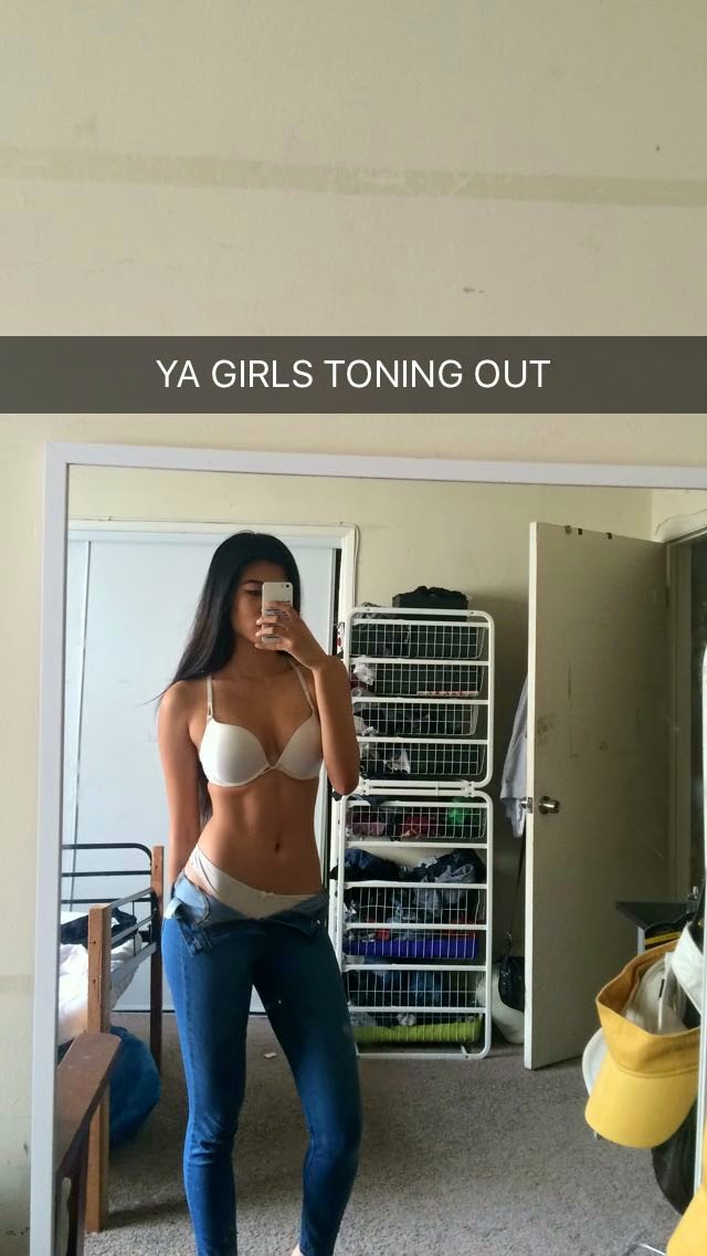 Showing off her asian body