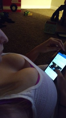 The wife on her phone