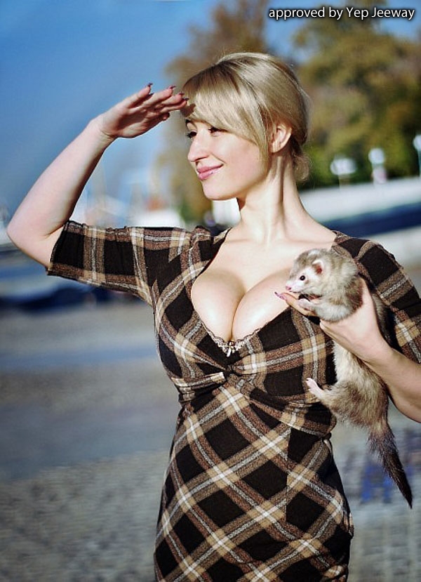 Ekaterina and her furry Mustelidae