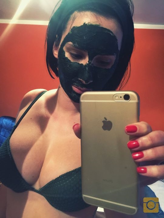 Facial Mask and Cleavage