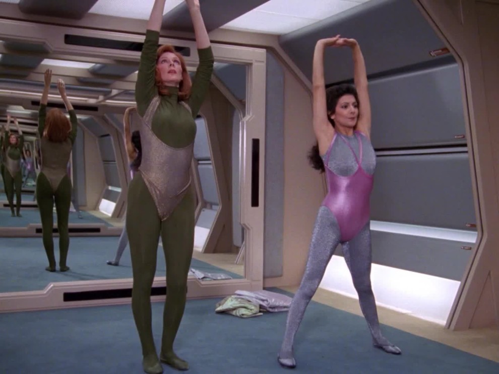 Marina Sirtis and Gates McFadden - Star Trek TNG Workout Plot
