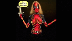 Lady Deadpool's Huge Boobs