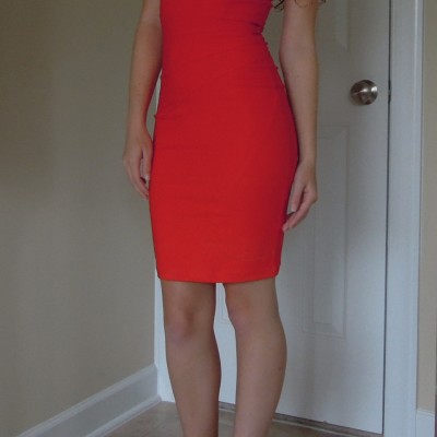 Red dress and heels