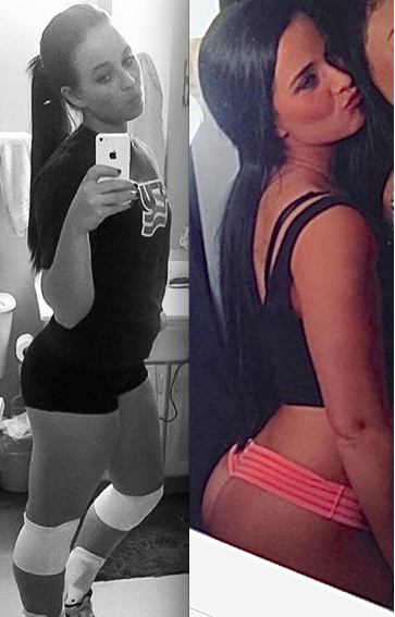 Gorgeous volleyball babe on/off