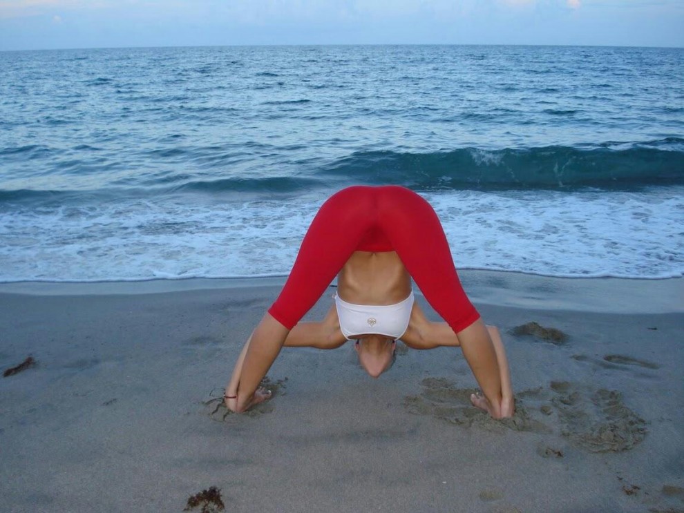 On the beach.