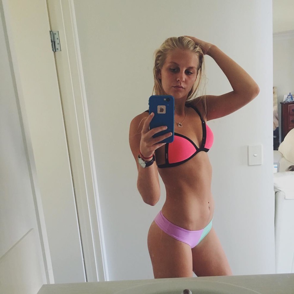 Tight blonde in a bikini