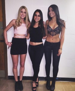 Two brunettes and a blonde