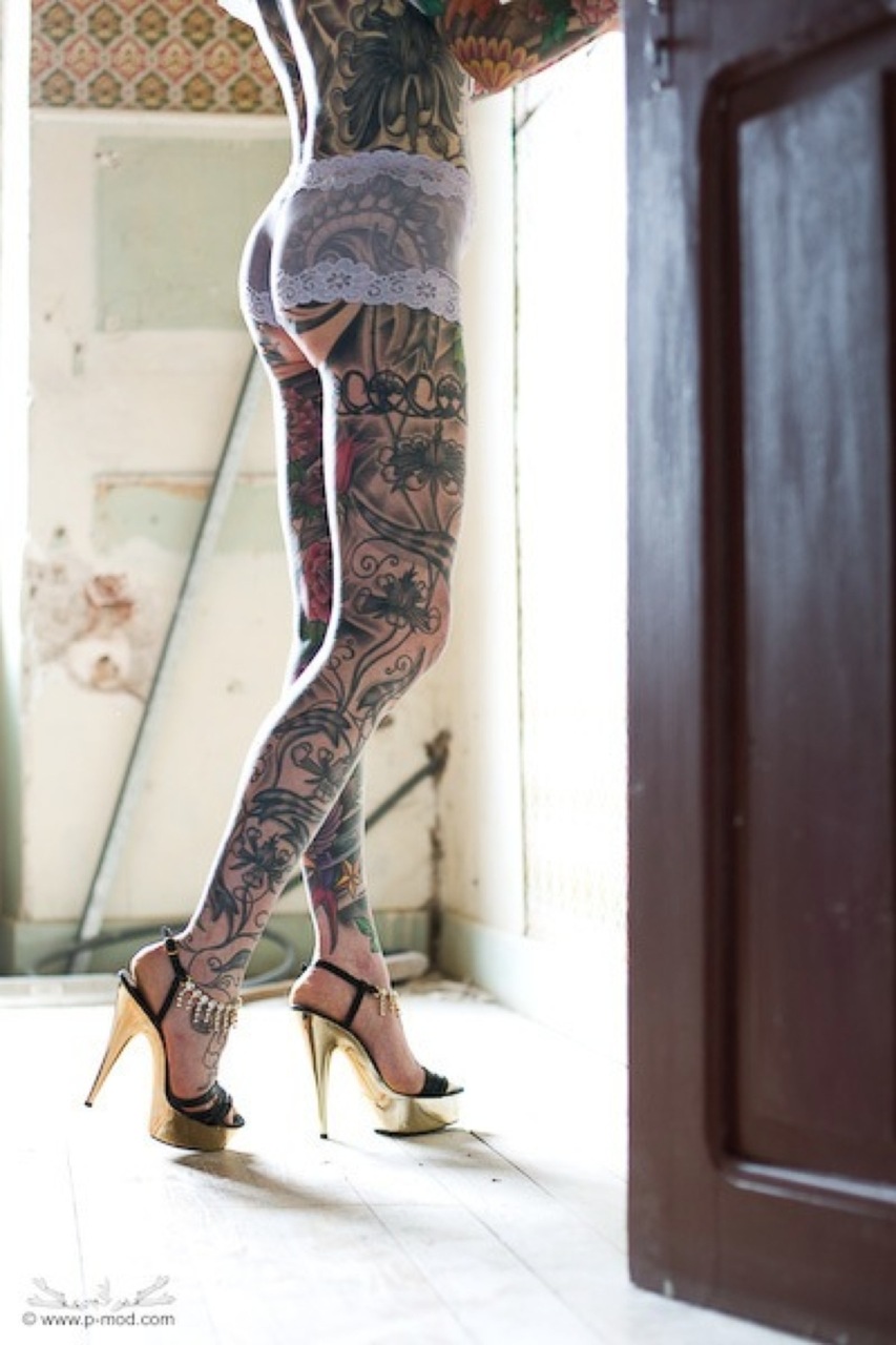 Beautiful tattooed legs