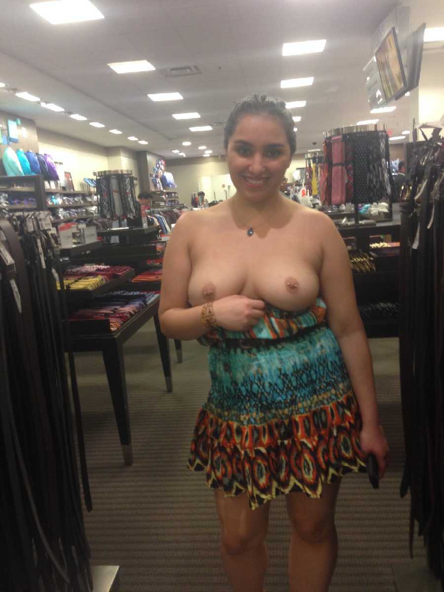 Tits out in the store [IMG]
