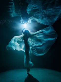 When the moon shines through water then the dress and makes it transparent.