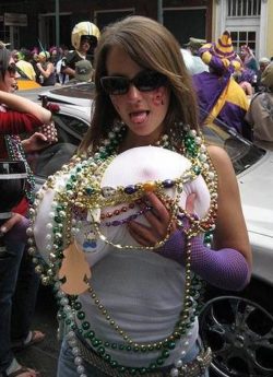 I would love an ID on this delightful young lady from Mardi Gras who has graced my hard drive for years without a name