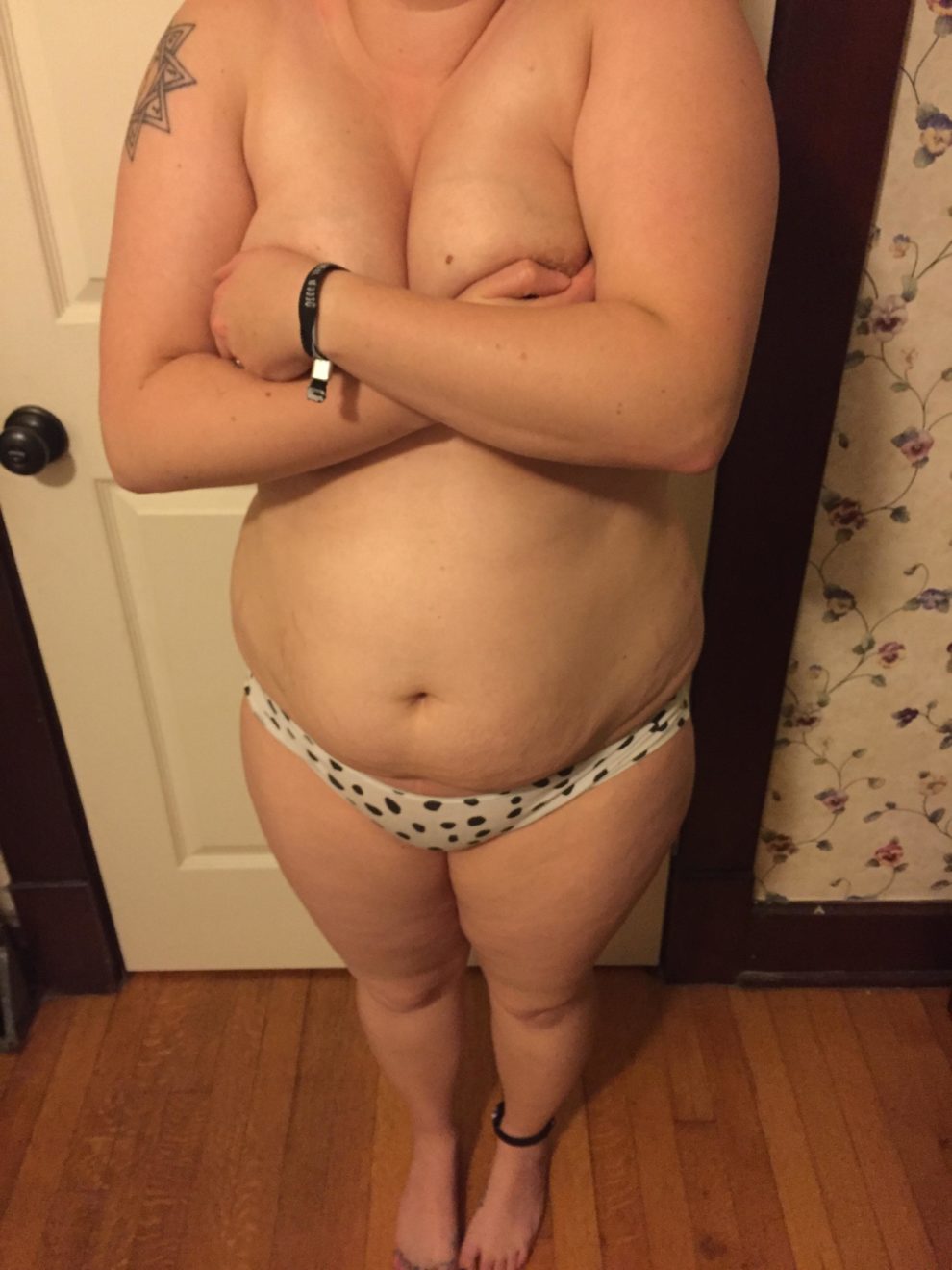 My wife has been working out and wanted to share her progress