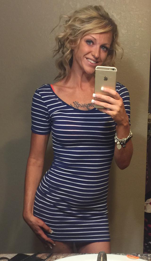 Oddly lean MILF hiking up her skirt in selfy (from /r/RealWhores)