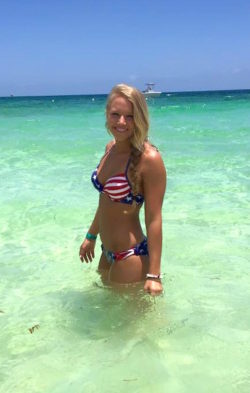 patriotic blonde