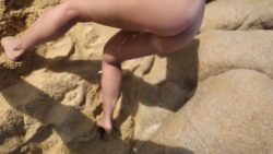 Cumming out on the beach