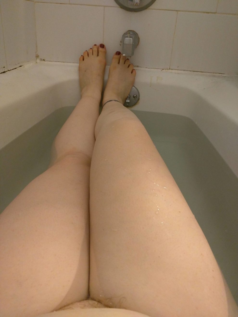 In the tub...My legs are my favorite part of my body. What do you think?