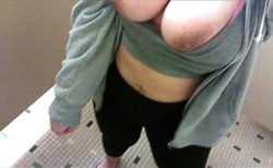 Public restroom tits