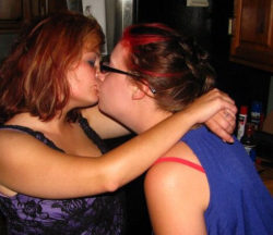 drunk kiss.