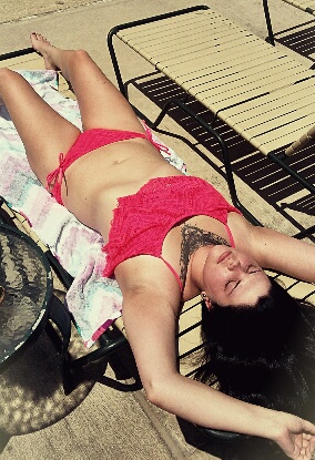 laying out at the pool today #2