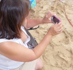 taking pictures at the beach