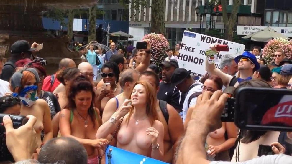 Rachel Jessee @ "Equal Topless Rights For All" Rally [More in Coments]