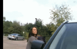 Brunette in the Backseat [GIF]